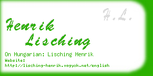 henrik lisching business card